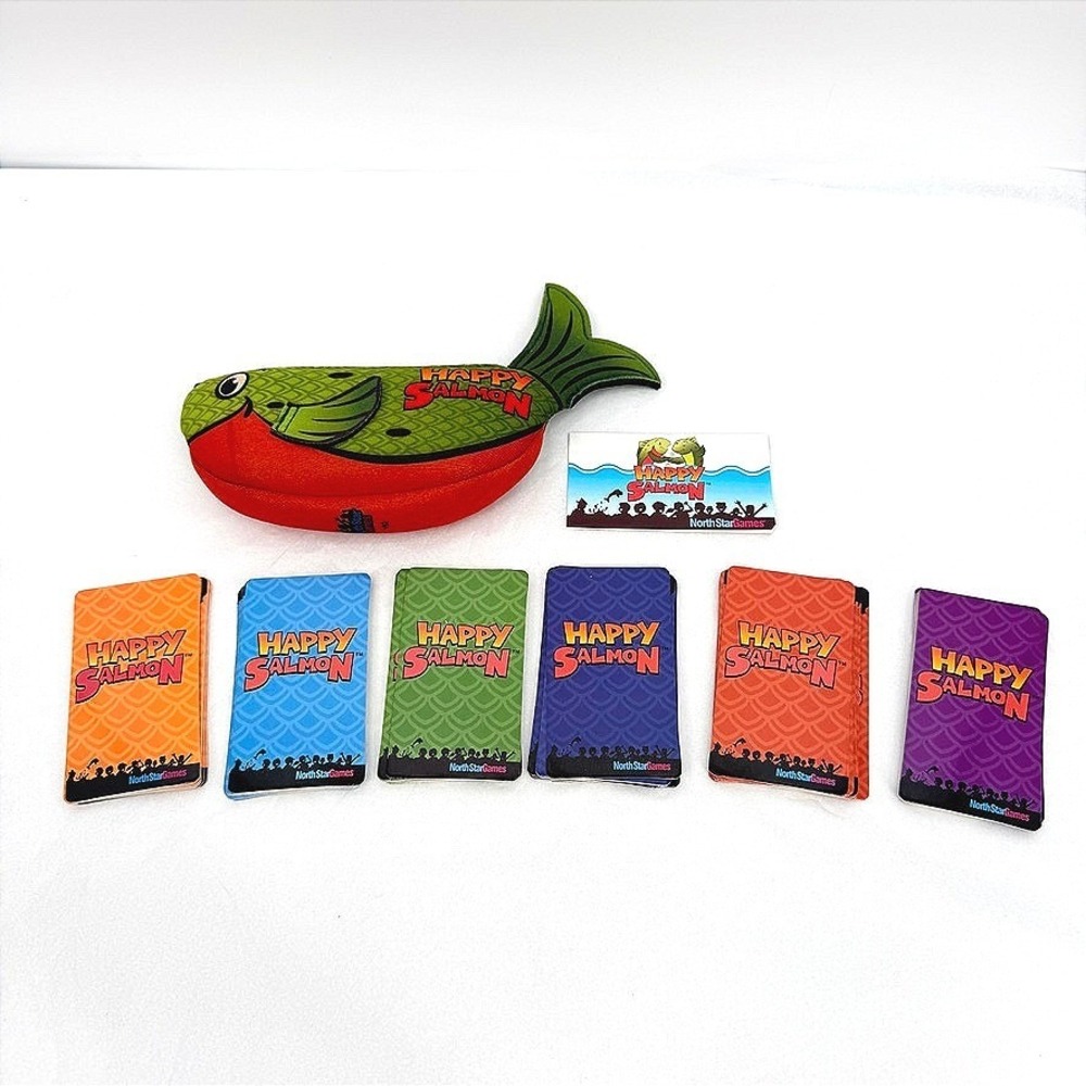 North Star Games Happy Salmon Card Game Fast Paced Fun Kids Family Night Cute